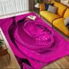 1pc Rose Petals Waterdrops Themed Rug for Home Decor, Non-slip Office Carpet, Chair Mat, Outdoor Mat, Christmas and Halloween Gifts-0731054