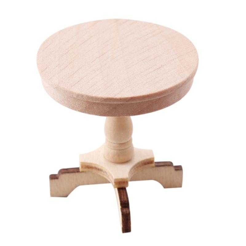 

Wooden Model Furniture Tiny Side Table Safe For Kids Creative Pretend Play Furniture Supplies