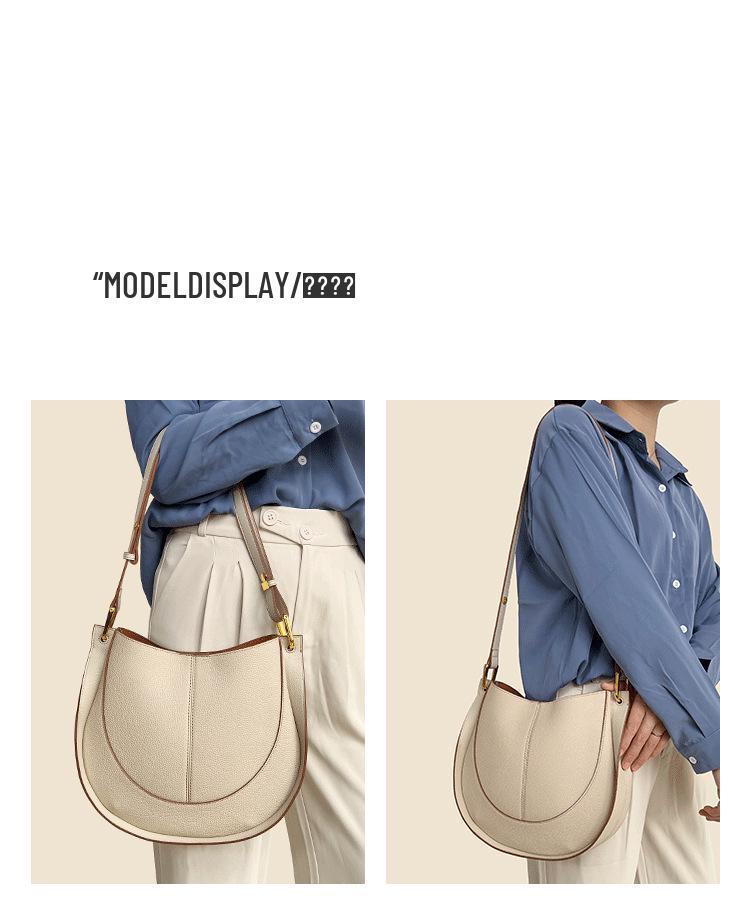 2024 Soft Leather Women's Saddle Bag - Trendy, Light Luxury Crossbody and Shoulder Bag