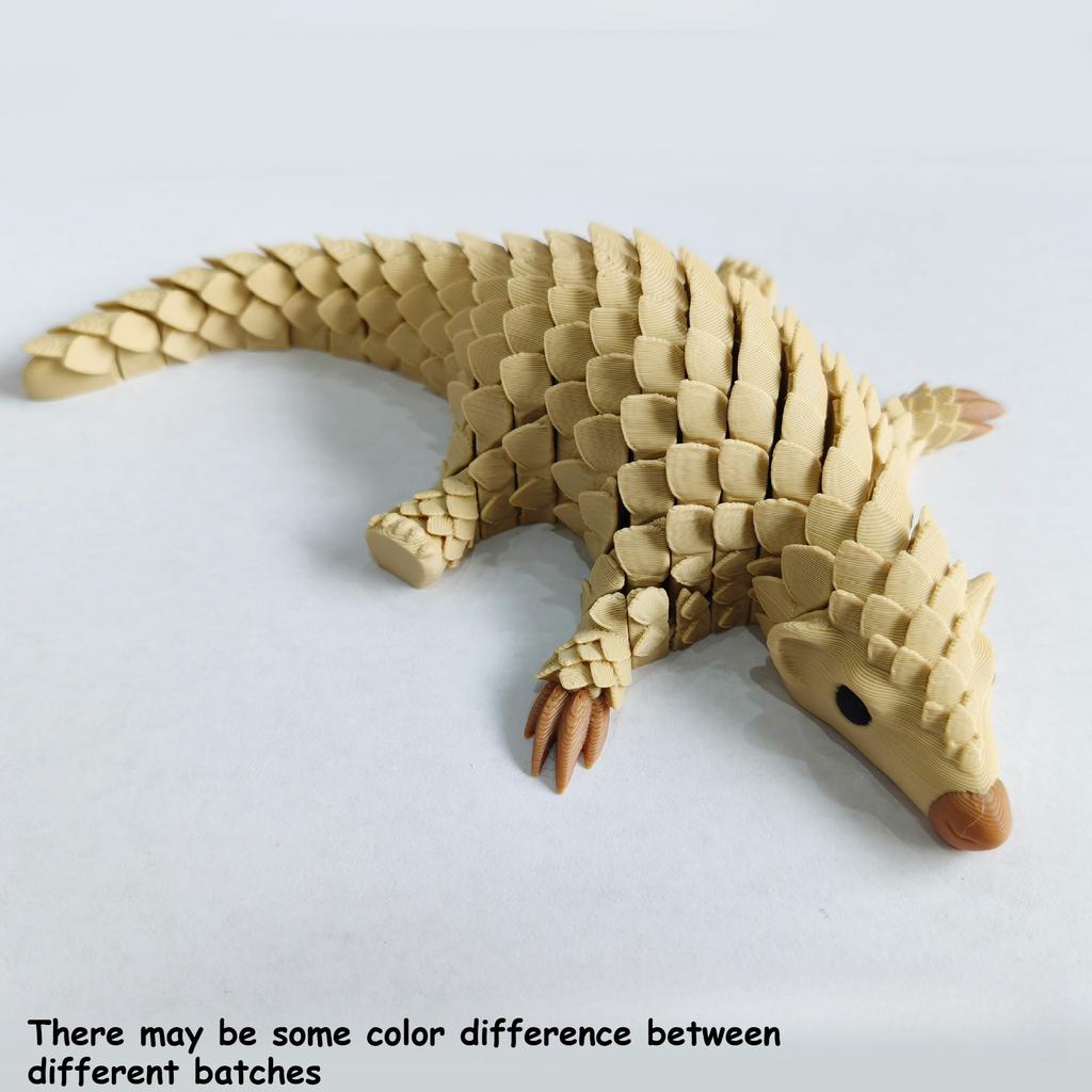 3D Printed Cute Pangolin Sculpture Hand-Painted Animal Figurine Office Desk Ornament Easter, Office Desk Decor, Party Decoration
