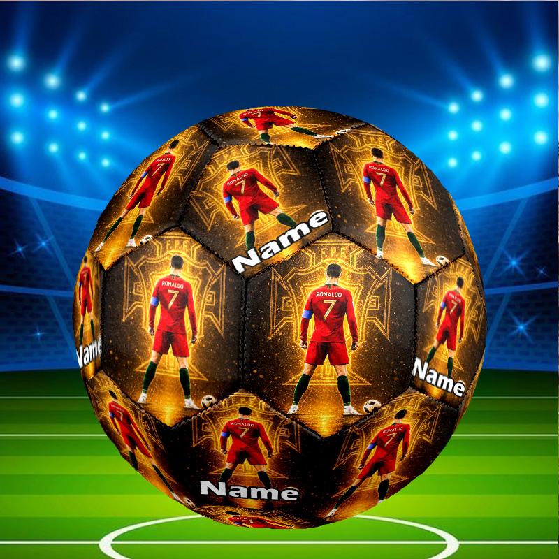 Custom Name Personalized Cristiano Ronaldo-A Print Size 5 Soccer Ball Training & Match Football, for Team, Kicking, Gift for Football Enthusiasts