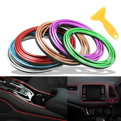 Εύκαμπτες λωρίδες Universal Car Moulding Decoration 5M Εσωτερικό Auto Mouldings Κάλυμμα αυτοκινήτου Περικοπή ταμπλό πόρτας Edgein Car-styling