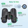 12x42 HD Binoculars for Adults, High Power Binoculars with Tripod Phone Adapter, Waterproof Compact Binoculars for Bird Watching Hunting Stargazing,