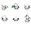 Cartoon Bamboo Tube Panda Keychain Cute Panda Keychain Kawaii Animal Pendant  Hanging Accessory