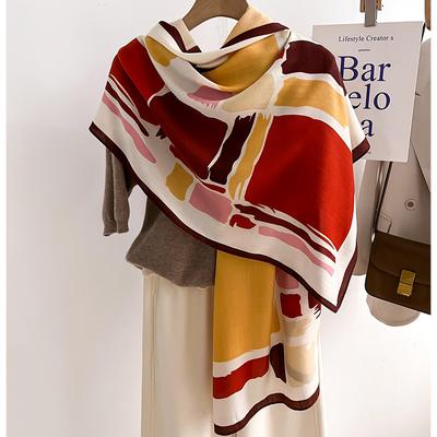 Luxury Brand Scarf Wool Cotton Shawl Lady Wrap Large Pashmina Hijab Headband Scarves Autumn Winter Bufanda Foulard Beach Stoles
