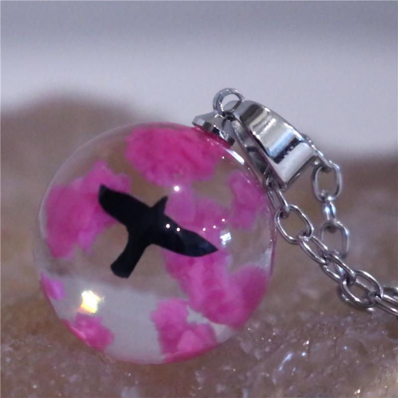 Elegancki przezroczysty żywiczny naszyjnik z wisiorkiem Rould Ball Moon dla kobiet, niebieskie niebo, biały naszyjnik z chmurami, modna biżuteria, prezenty dla dziewczyny