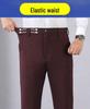 Calças masculinas elásticas pretas casuais de negócios