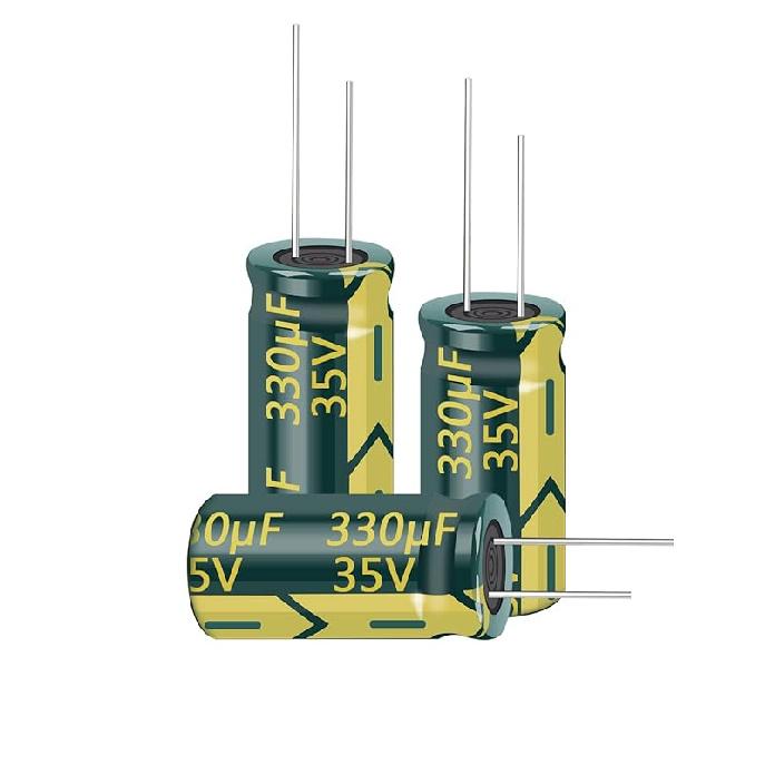 20pcs 50V 330UF Capacitor 10x17MM(0.39x0.67in) High Frequency Aluminum Electrolytic Capacitors for TV, LCD Monitor, Game