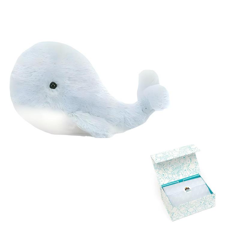 JELLYCAT Ocean Waverly Whale Soothing Grey Doll Plush Figure 8cm High
