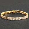 Cat Eye Oval Tennis Bracelet 6mm White Zircon Micro Pave Hip Hop Jewelry Mysterious Gaze Chain for Men Women
