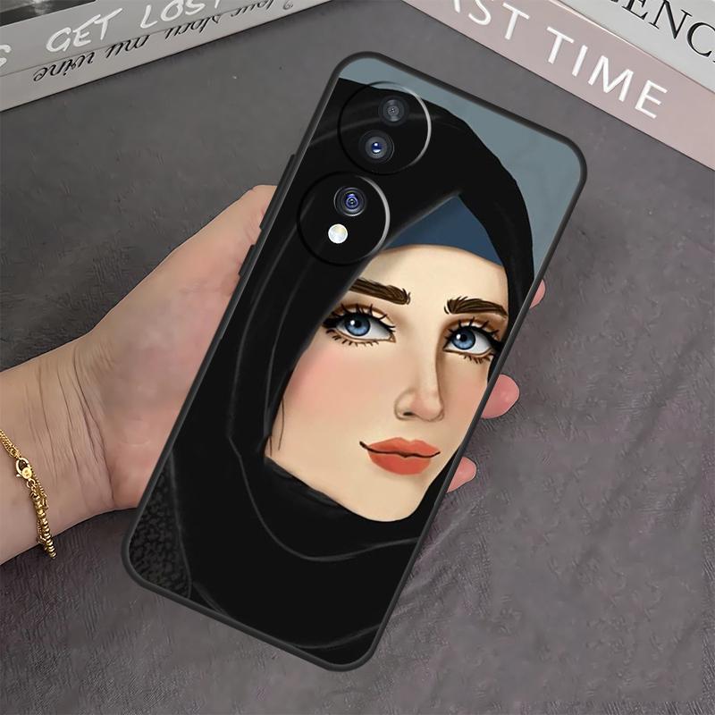 Islamic Muslim Hijabi Girls Cover For Honor Magic 6 Pro 5 Lite 10 50 70 90 Honor X8b X9b X7 X8 X9 X6a X7a X8a X9a Case