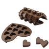1Pcs Silicone Chocolate Mold Love Shell Star Lollipop Leaves Small Dinosaur Elliptical Robot Silicone Cake Mold Baking Equipment