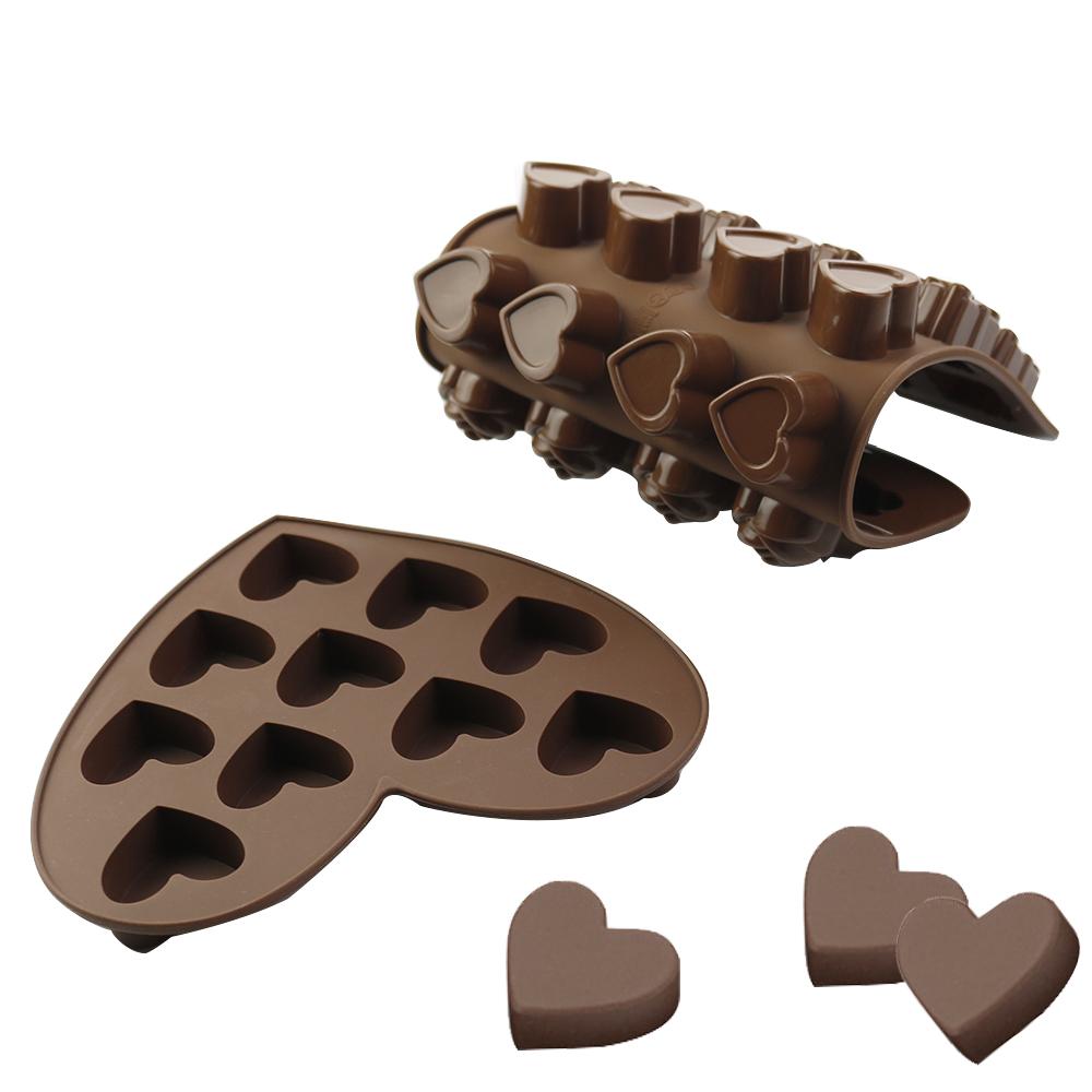 1Pcs Silicone Chocolate Mold Love Shell Star Lollipop Leaves Small Dinosaur Elliptical Robot Silicone Cake Mold Baking Equipment