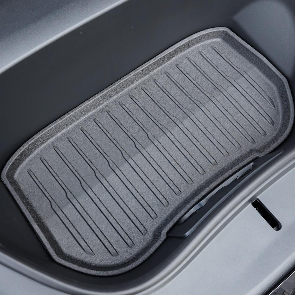 Car Front Rear Trunk Mats Car Accessories TPE Pad Front Rear Mat Trunk Mats TPE Front Rear Storage Box Pad for Tesla Model 3 24