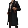 2026 Nieuwe Dames Wolmix Trenchcoat, Reverskraag Middellang Knopen aan de Voorkant Overjas voor Herfst Winter Casual Kleding