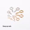 Metal Sheep Eye Self-Tapping Screw with Ring Hook Pendant for Key and Toy