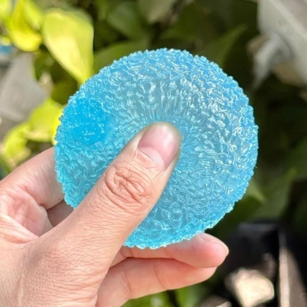 Squishy Blue Ice Ball Maltose Fidgets Toy Super Soft Pink Mochi Slow-rebound Squeeze Toy Anti-Stress Toy for Adult Hand Exercise