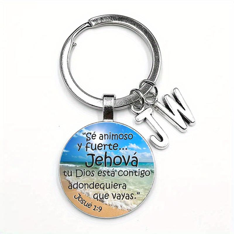 JW Alphabet He Will JWORG Time Gemstone Keychain JW Keyring Jesus Keychain