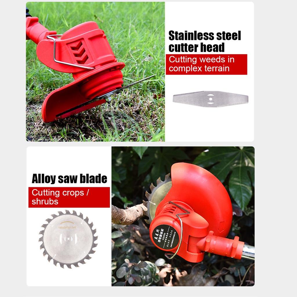 Portable Grass Trimmer Cordless Lawn Grass Cutter with Batteries  Garden Mowing Power Tool Kits Electric Grass Cutter