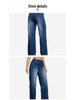 Women's Retro High Waist Wide Leg Drawstring Jeans - Washed Loose Fit Straight Leg Pants