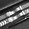 Stalowa Bransoleta do Zegarka Seiko Zakrzywiona Prosta Końcówka Bransoleta do Jubilee 18mm 20mm 22mm Pasek do Wymiany z Szybkim Mocowaniem