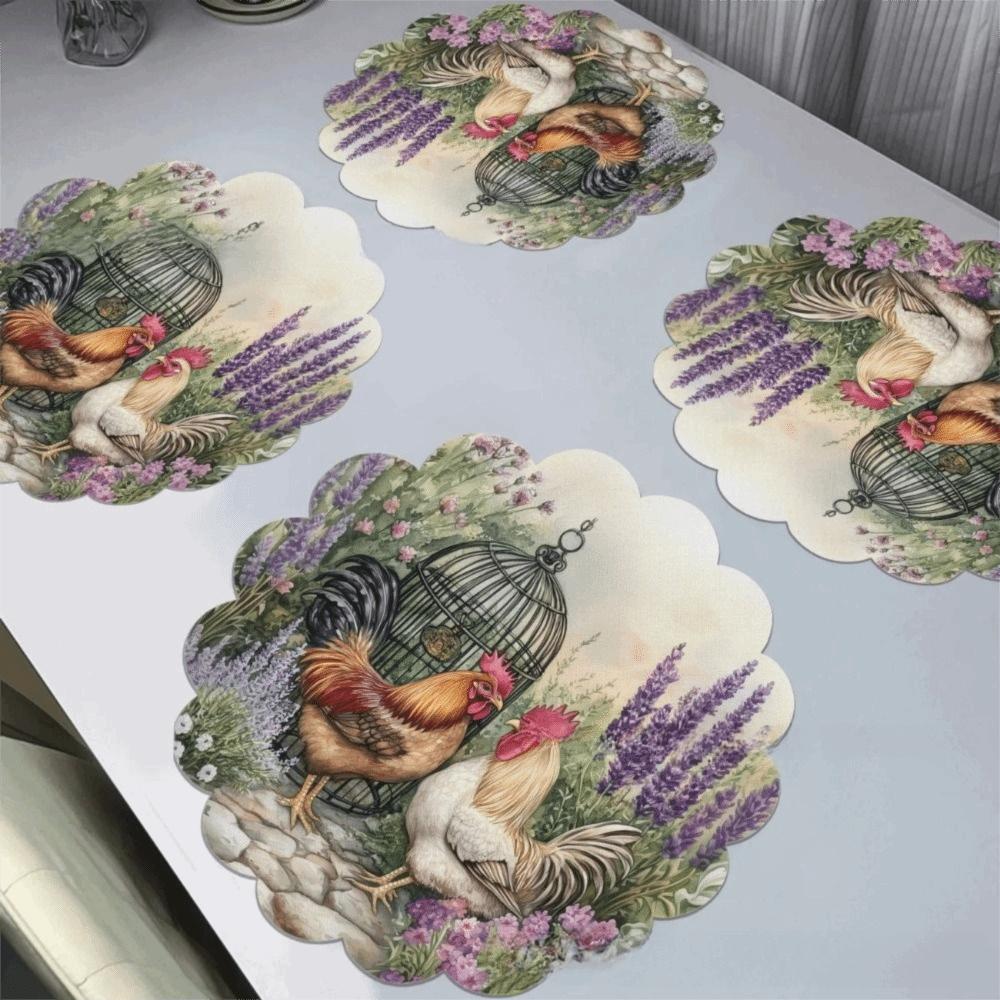 

Flower Shaped Place Mats Diatomaceous Mud Kitchen Tableware Pad Insulation Mat Kitchen 1