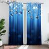 2Pcs Abstract Printed Window Curtain For Bedroom Office Kitchen Living Room And Study With Rod Hole Window Treatment