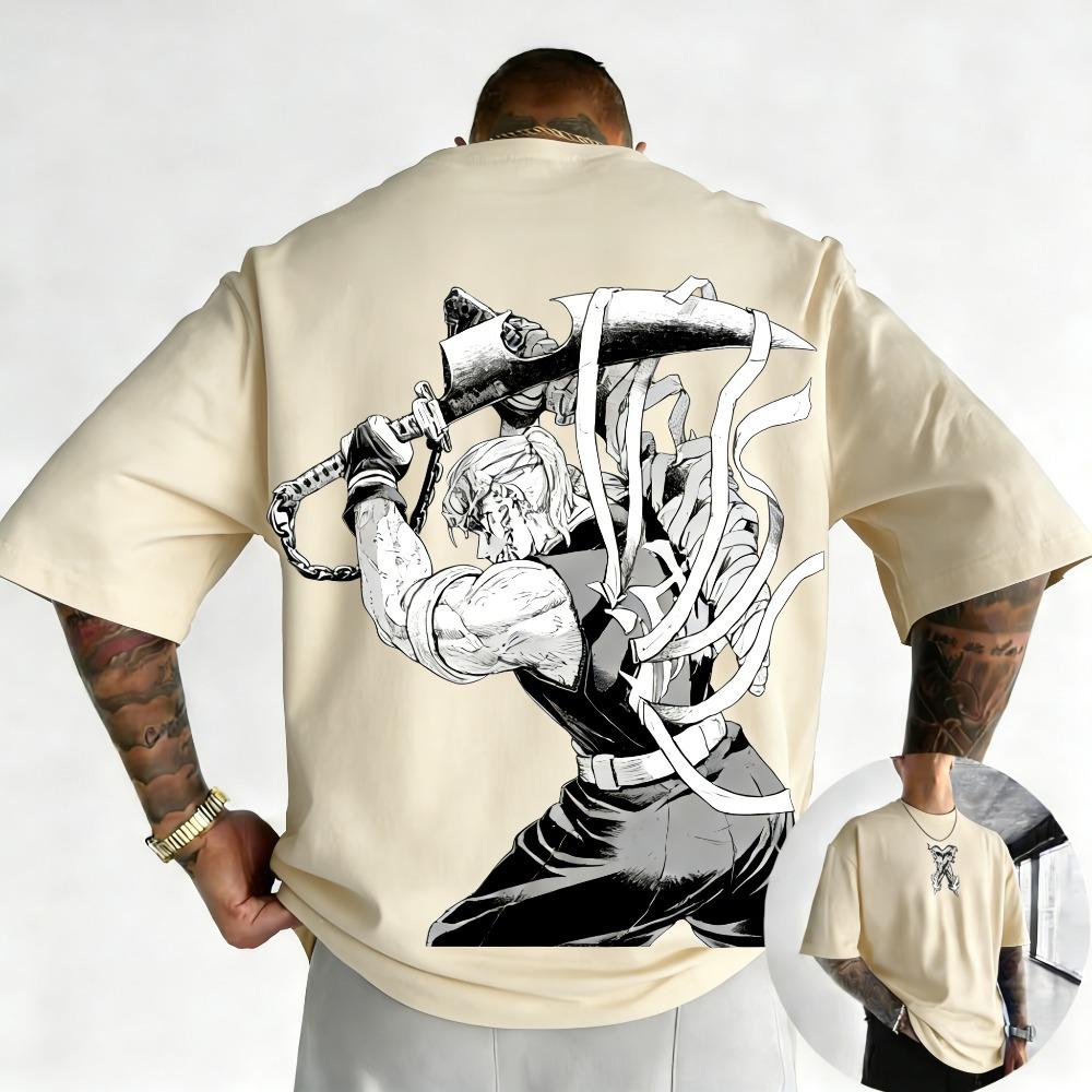 

Plus Size Demon Slayer Anime Printed Summer Men WomenTshirt Casual Parent Child Tops Fashion Harajuku Style Street Wear Y2K S