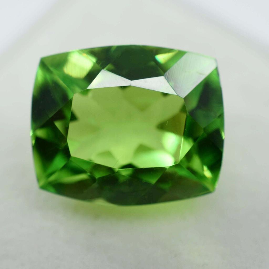10.12 Ct NATURAL AAA Quality PERIDOT Cushion Cut Loose Gemstone