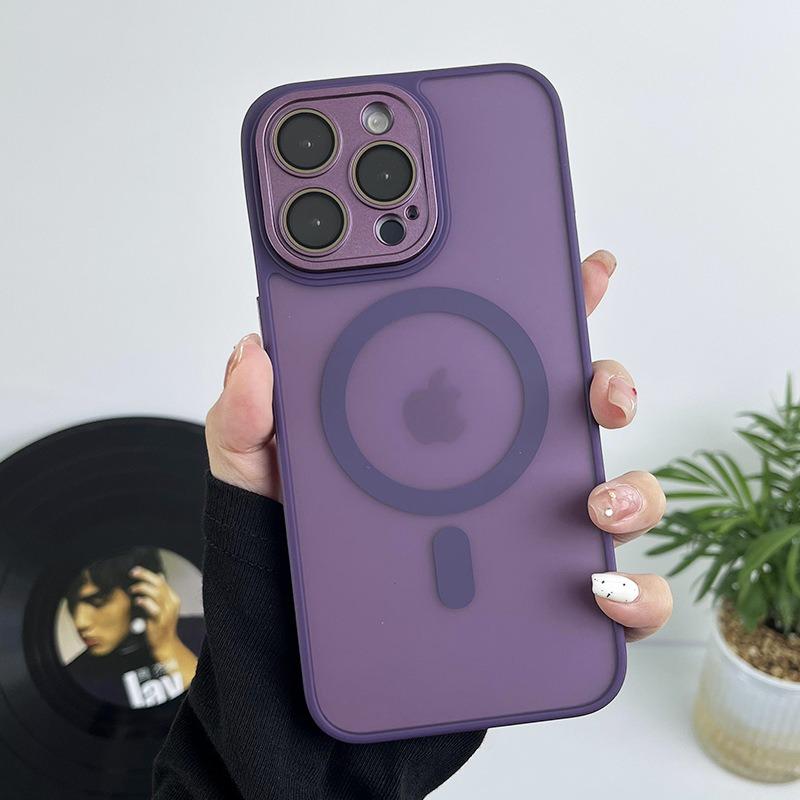 Matte Translucent Phone Case for iPhone 17 Air 16 15 14 13 12 11 Pro Max Plus for Magsafe Wireless Charge Lens Protection Cover