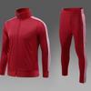 Unisex Long Sleeve Zipper Front Fleece-Lined Velvet Jacket Set Winter Sporty Casual Wear