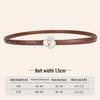 2026 Women's 1.5cm Thin Korean Style Casual Pants Belt - Simple and Versatile for Students