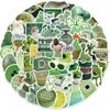 60 Green Small Fresh Physical Graffiti Stickers Decorate Suitcase Pen Guitar Notebook Waterproof Hot DIY Stickers