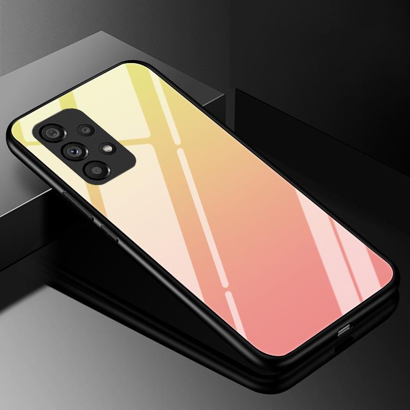 Gradient Tempered Glass Case For Samsung Galaxy S23 S22 Ultra S21 FE S20 S10 5G S10e S8 S9 Plus S7 Edge Protective Glass Cover