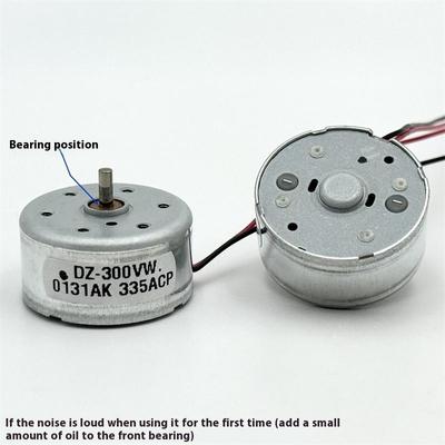 1 sztuka Silnik mikro DC 300 24 mm okrągłe wrzeciono wałek 2 mm 3 V-6 V 3,7 V 5 V 6 V 7550 obr./min do zabawek DIY/modeli zasilanych energią słoneczną/projektów wentylatorów