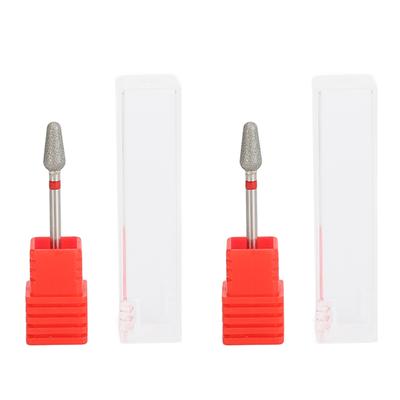 2pcs Nail Art Drill Bit Remove Dead Skin Tungsten Steel Nail Polishing Grinding Heads