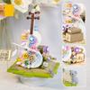 Flower Creative Books Violins Building Blocks Children Toys Desktop Ornaments