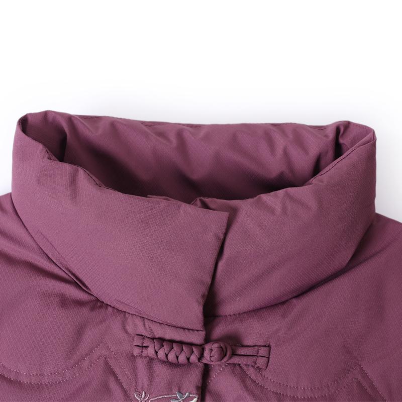 Plus Size Middle Age Women's Winter Down Jackets Thick Warm Embroidery Down Coats Woman Outerwears