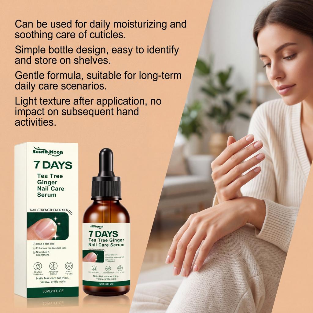 SOUTH MOON Nail Care Serum Moisturizes Cuticles Strengthens Nails Gentle Hand and Foot Nail Treatment 30ml