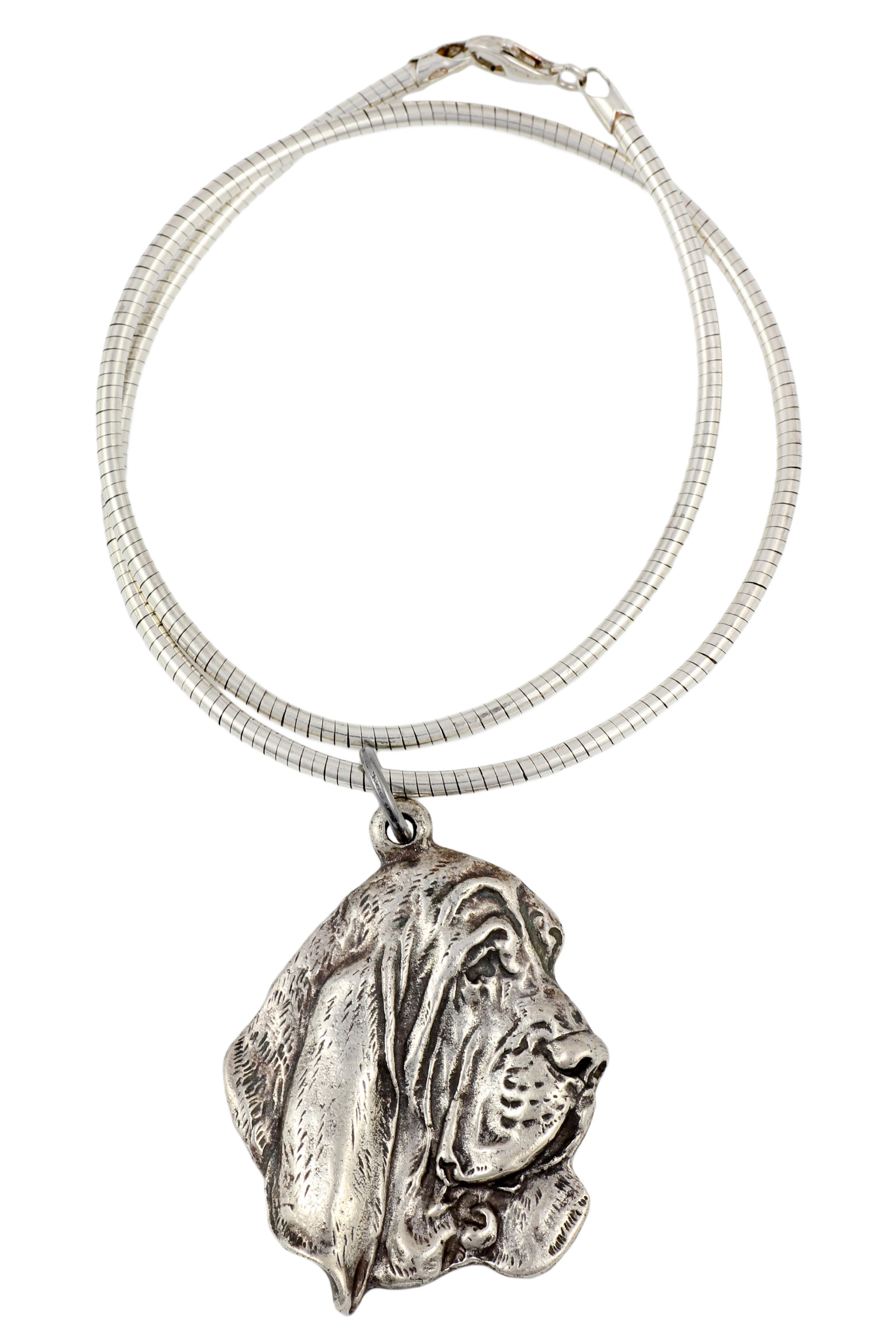 

Basset Hound III - Dog necklace, unique jewellery for the dog fan, unique adder pendant by Art-Dog brand срібний