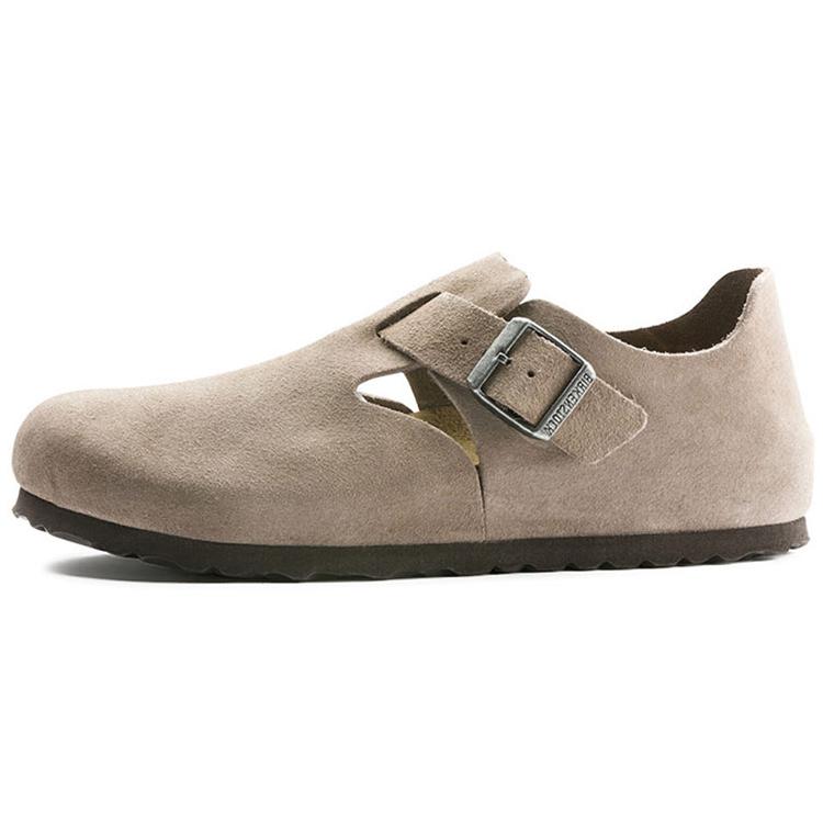 Birkenstock London Suede Leather Taupe 1010504 39 светло-коричневого