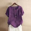BITCED Women's Fashion Casual Solid Color Print Short Sleeve O-Neck Blouses & Shirts