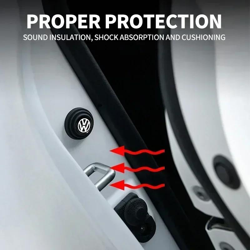 For VW 1/2/4pcs Car Door Absorber Shockproof Anti Noise Pad Buffer Gasket For VW GTI Polo Golf Passat Tiguan Arteon Touareg Taigo Caddy