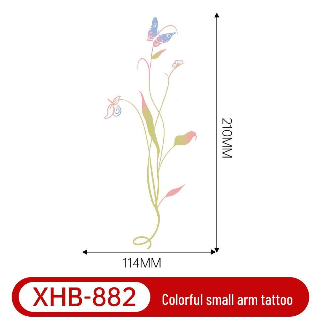 Colorful Butterfly Tattoo: Long-lasting, Waterproof, Semi-permanent Arm Art for a Fresh, Cool Look