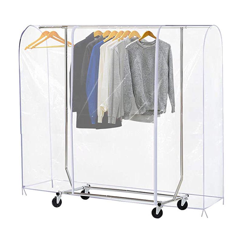Transparent PEVA Floor-Standing Clothes Rack Dust Cover, Large Size