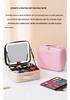 High-Grade LED Mirror Travel Makeup Bag for Women: Portable, Large Capacity, and Compartmentalized for Brushes