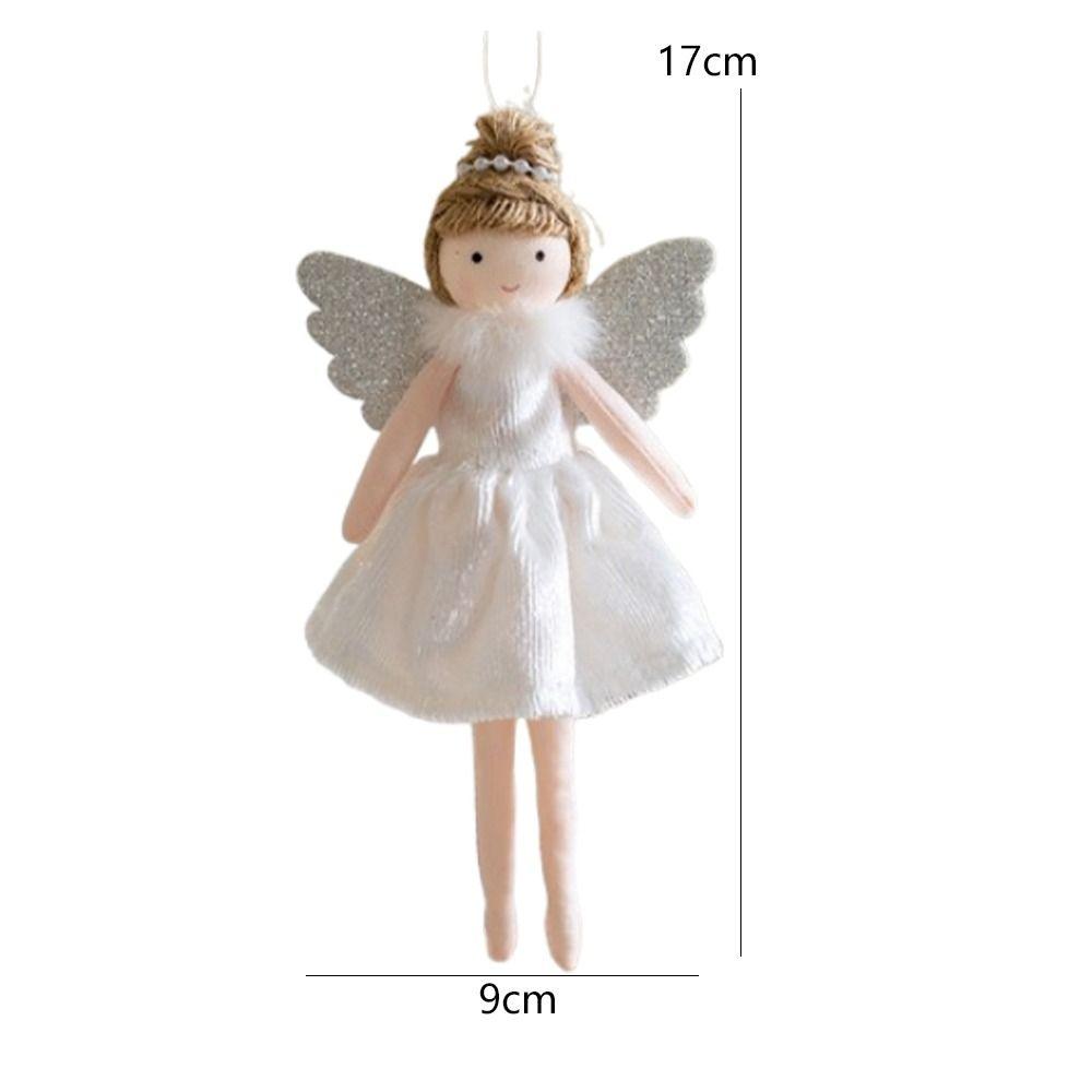 Plush Wings Angel Girl Pendant Soft Christmas Tree Hanging Decoration  Home Xmas Decor