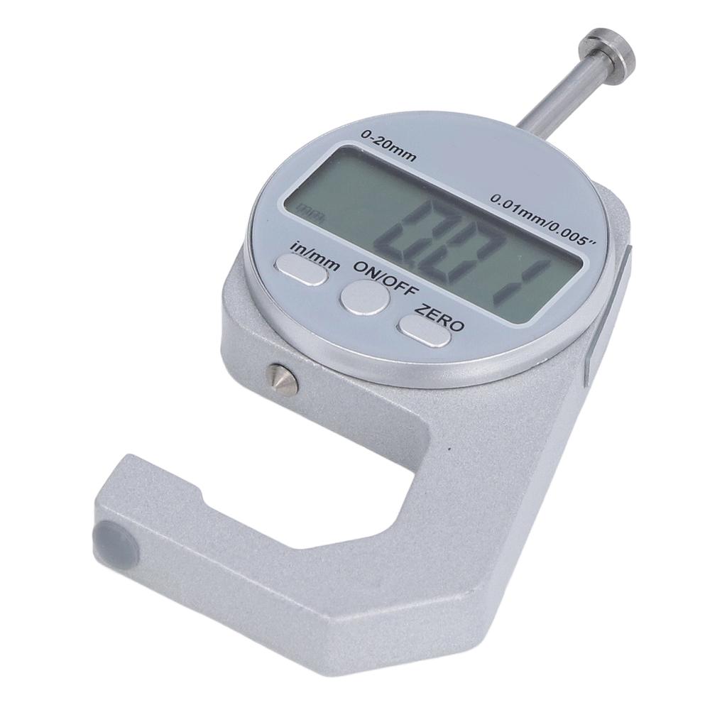 Dickenmessgerät Mini Digital LED-Anzeige 0 bis 20 mm Multifunktionales Dickenmessgerät für Leder