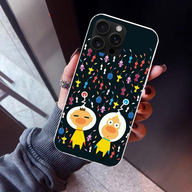 Game P-PikminS 4 Phone Case For iPhone 17 Air 11 13 Mini 14 15 Plus 16 12 Pro Max 16E SE 7 8 Pattern Soft TPU Back Cover  17 Air