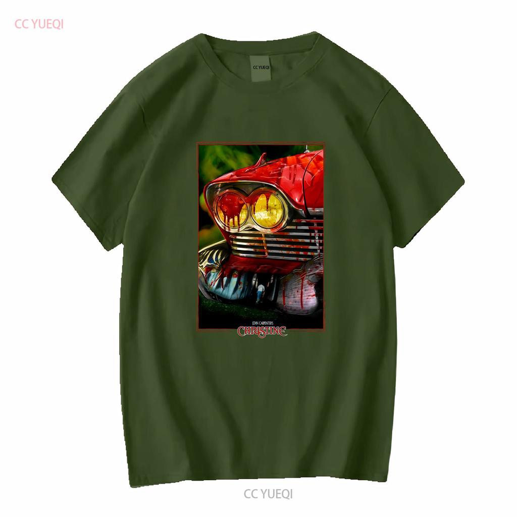 Halloween Stephen Kings Christine T Shirt Classic Horror Car Movie Fan 80s long or short sleeves vintage Washed Stylish Casual